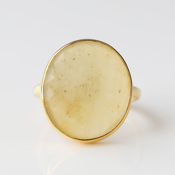 Yellow Sapphire Organic Statement Ring
