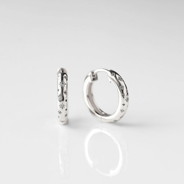 Galaxy Star Set Hoop Earrings