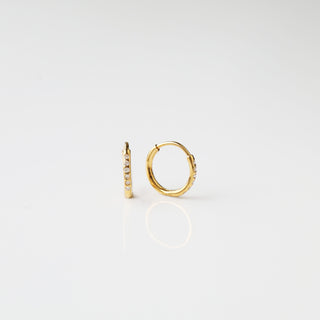 Diamond Mini Hoop Huggie Earrings