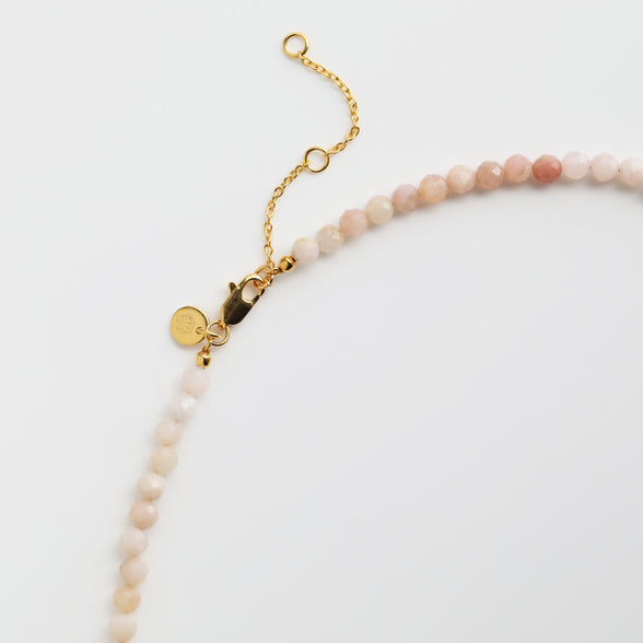 Custom Made Personalised Pink Opal necklace