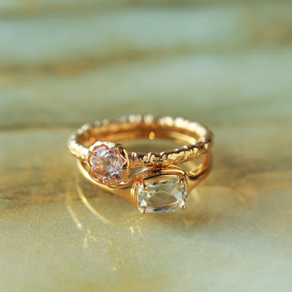 gold green amethyst ring