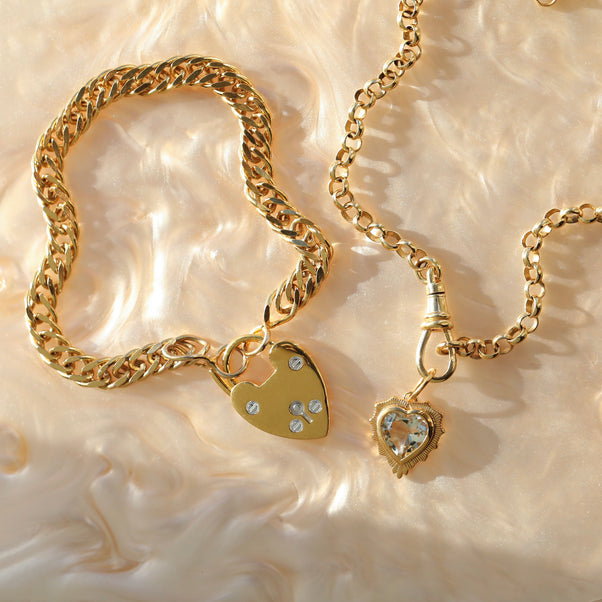 Carrie elizabeth heart padlock bracelet