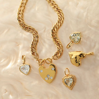 carrie elizabeth heart pendant in gold