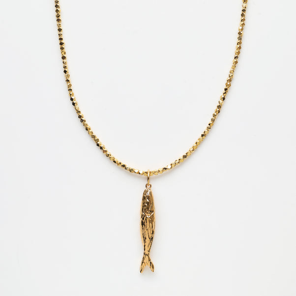 Soleil Chain with Molten Diamond Fish Pendant