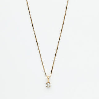 Treasured Diamond Solitaire Charm with Treasured Box Chain