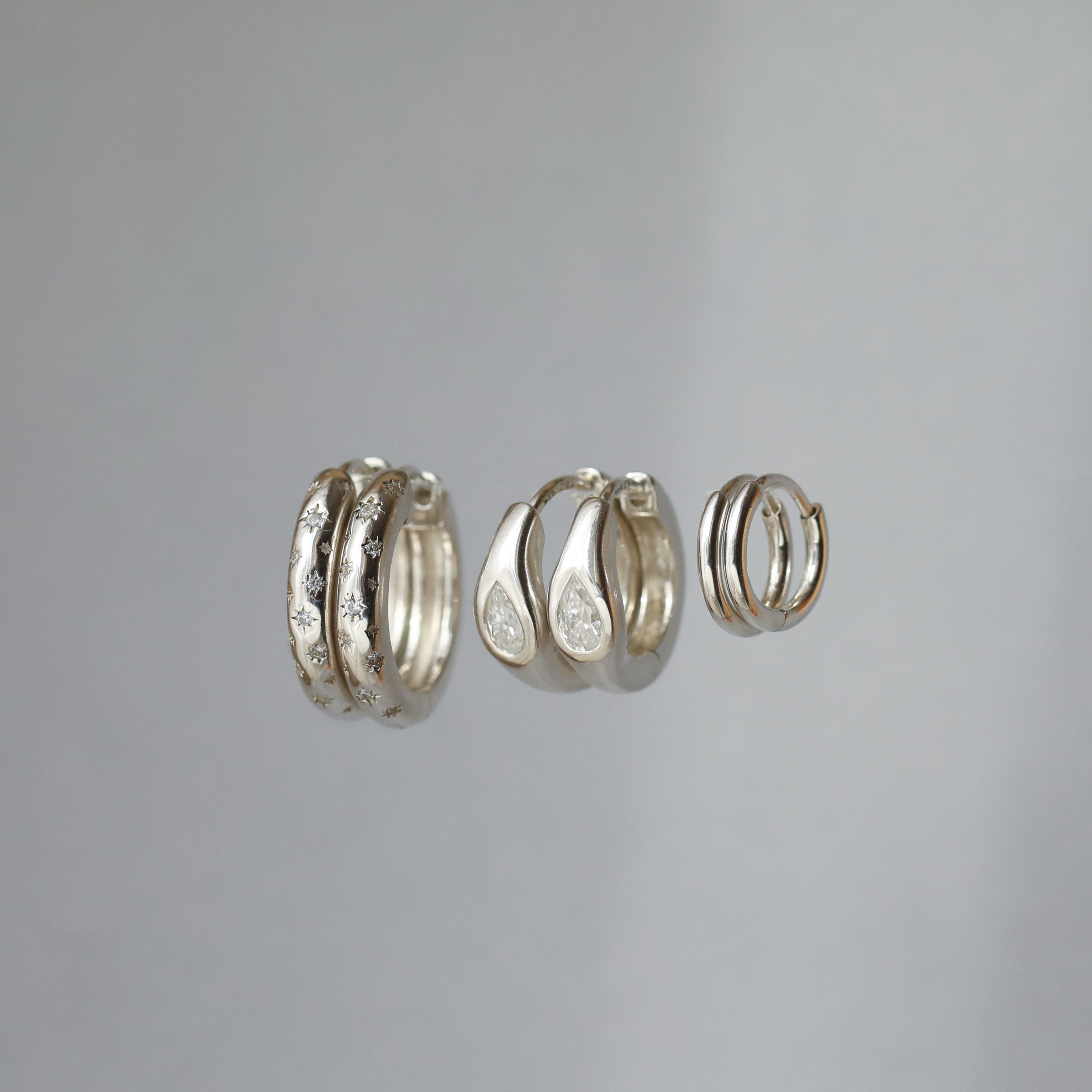 silver hoop earrings
