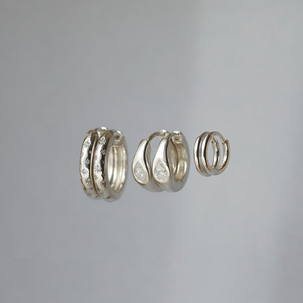 silver hoop earrings