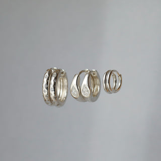simple silver hoops