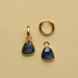 Huggie earrings with removeable charm