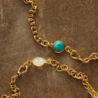 dog clip turquoise chain