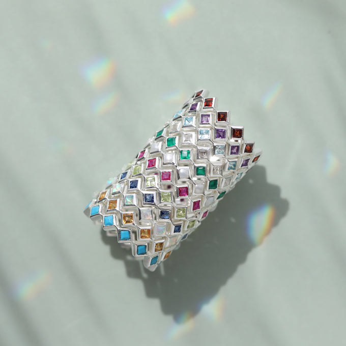 Birthstone stacking rings