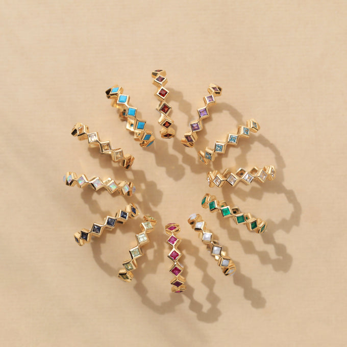 Carrie Elizabeth Zoe Sugg Birthstone Eternity Ring