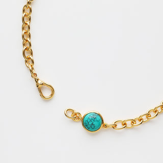 Turquoise necklaces in gold
