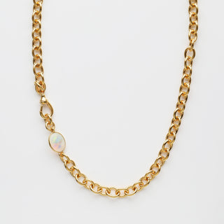 Luxe Opal Albert Chain Necklace