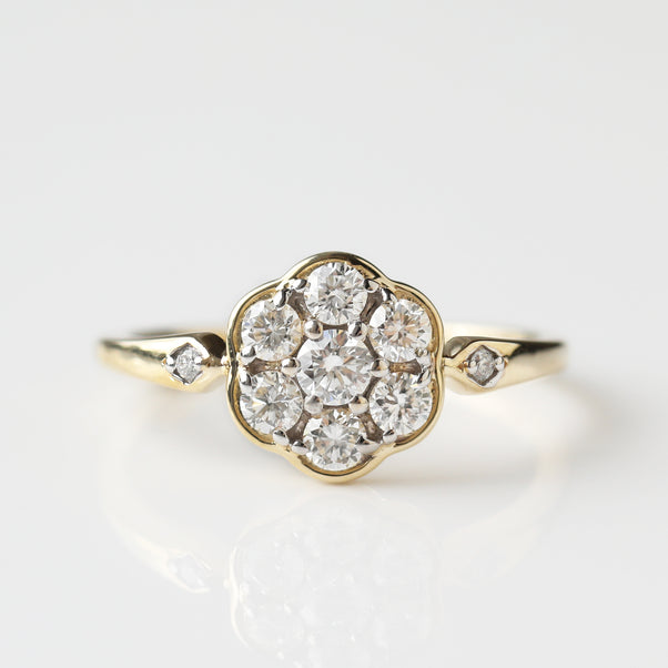 Blythe Vintage Diamond Flower Ring