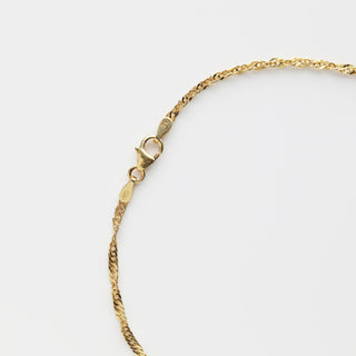 Gold vermeil Singapore link chain