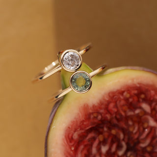 Carrie Elizabeth Green Sapphire Ring