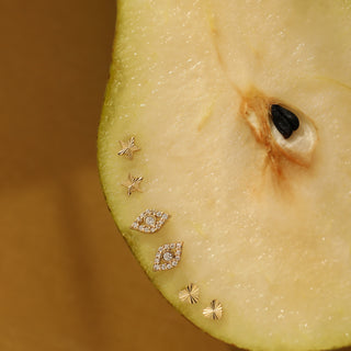 Solid 9k Gold star earrings