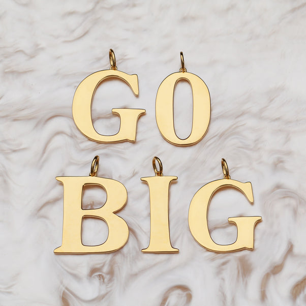 chunky gold initial