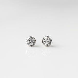 Silver Moissanite Stud Earrings