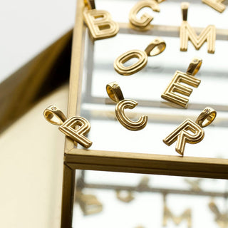 Make it Personal Diamond Star Set Chunky Initial Pendant