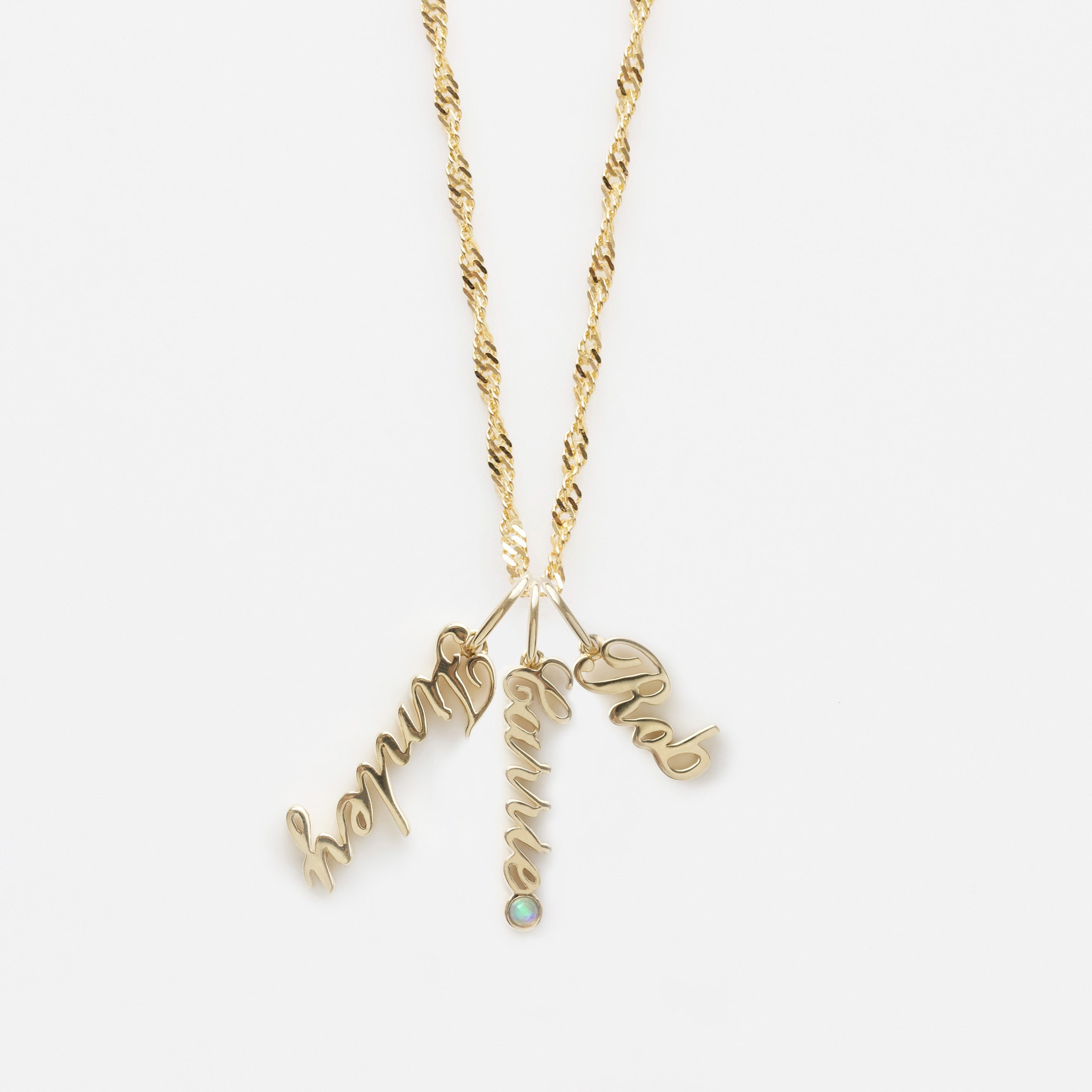 Solid Gold Name Necklace Name Plate Necklace Gold – Carrie Elizabeth