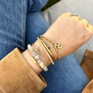 Make it Personal Diamond Star Set Chunky Initial Pendant