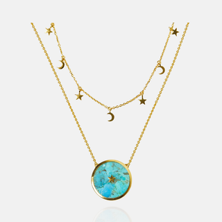Celestial Layering Necklace Set Gold
