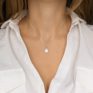 Carrie Elizabeth custom made fingerprint necklace in silver