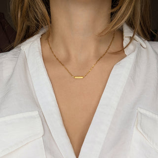 Your Safe Space Engravable Bar Necklace