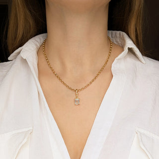Carrie Elizabeth Gold birthstone pendant