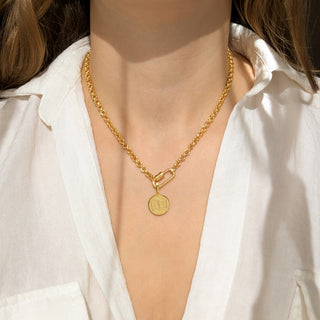 Star Set Vintage Chain with Diamond Star Set Coin