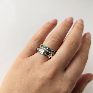 Carrie elizabeth Silver stacking band