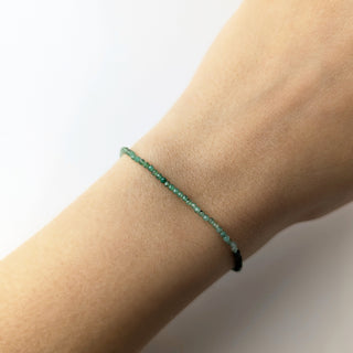 9k Emerald Beaded Bracelet