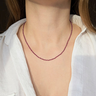 Carrie Elizabeth Treasured Ruby Beaded Necklace