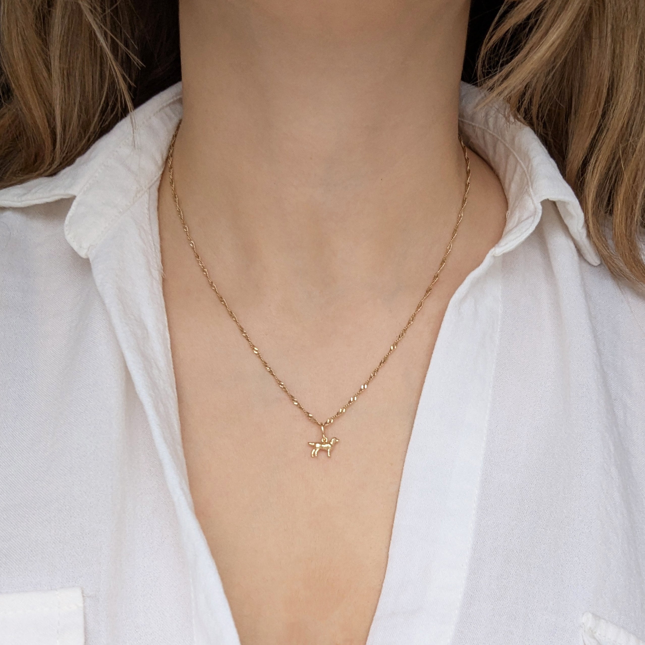 9k Golden Retriever Dog Charm