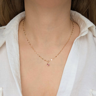 Carrie Elizabeth Limited Edition Pink Sapphire Heart Necklace