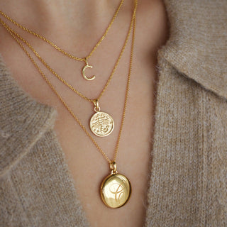 14k Gold Vermeil Horoscope Zodiac Pendant Necklace Necklace Malya 
