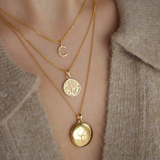 14k Gold Vermeil Horoscope Zodiac Pendant Necklace Necklace Malya 