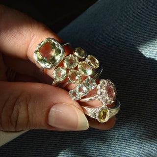 Everly Olive Quartz Vintage Ring