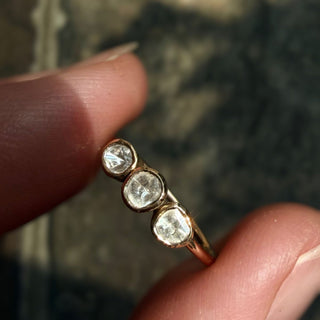 Polki Diamond Trilogy Ring