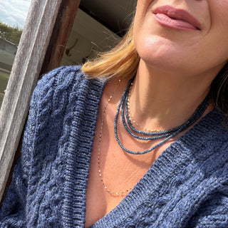 Exclusive Denim Blue Sapphire Necklace