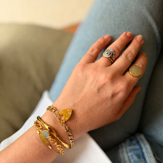 Yellow Sapphire Organic Statement Ring