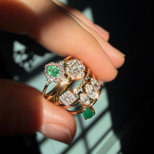 Blythe Vintage Diamond Flower Ring