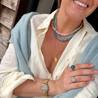 Aegean Blue Opal Beaded Necklace