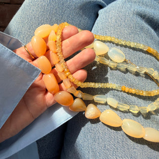 Limited Edition Yellow Aquamarine Beaded Necklace
