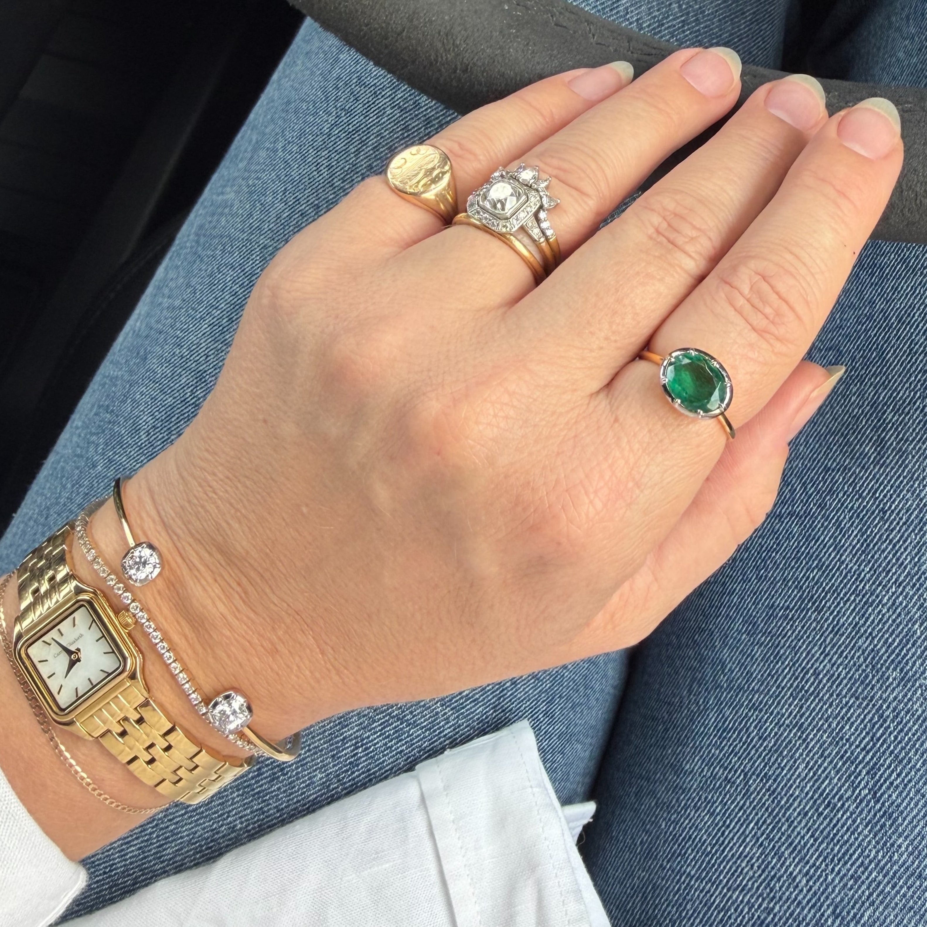 Rosanna Georgian Emerald Ring 