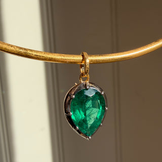 Georgian Emerald Pear Pendant