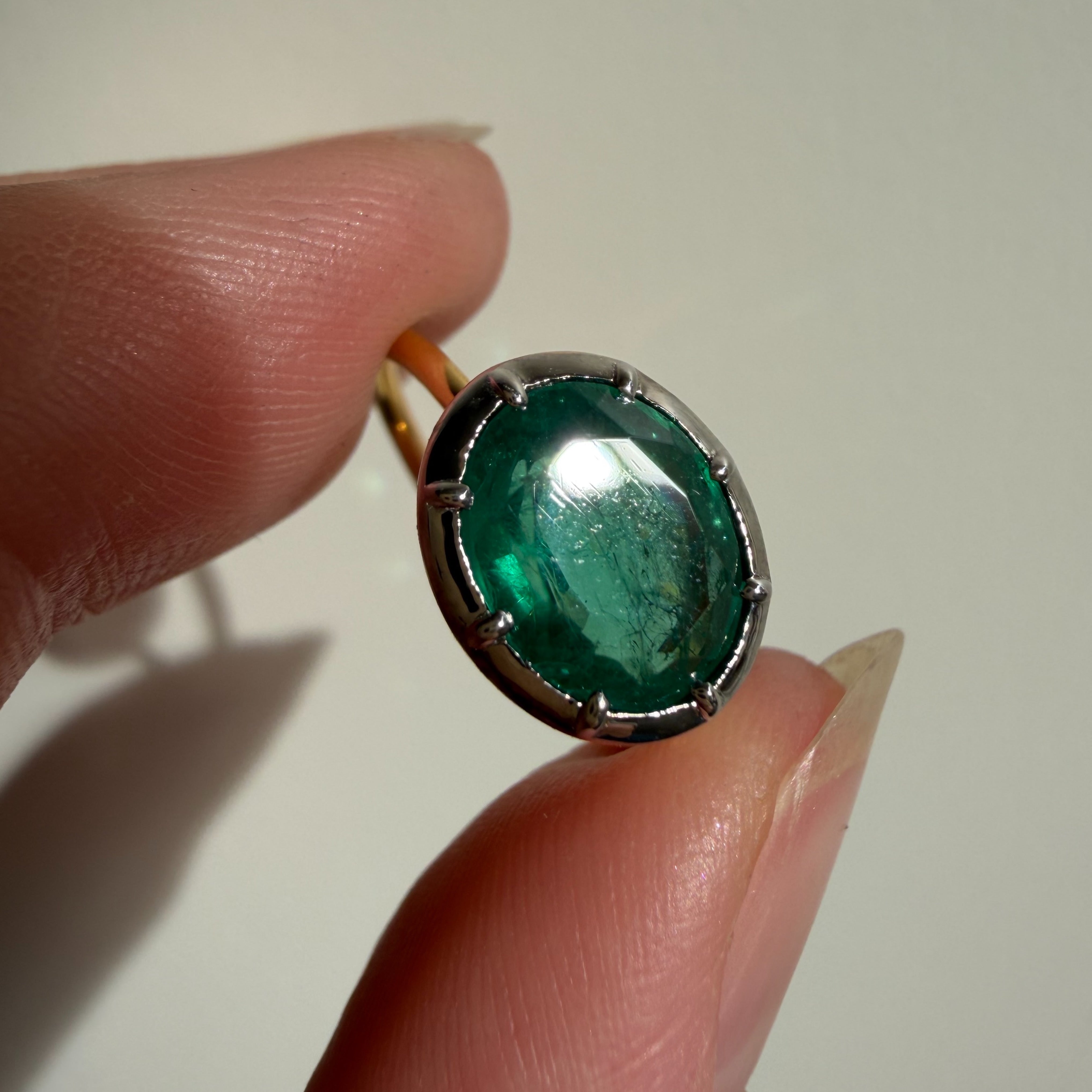 Rosanna Georgian Emerald Ring 