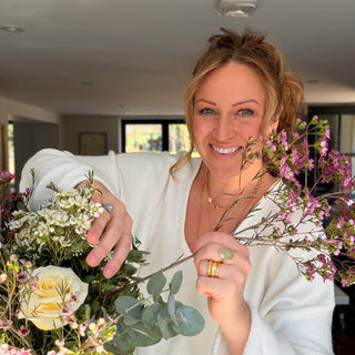 Lila Champagne Quartz Molten Ring